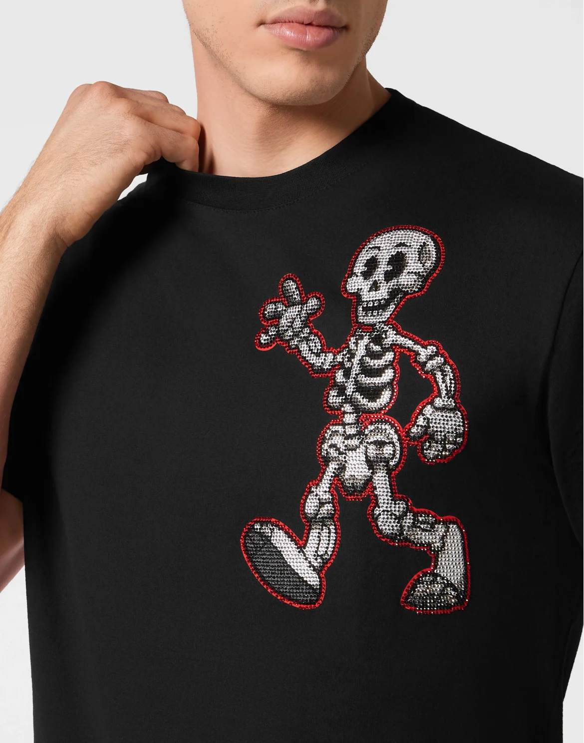T-shirt Round Neck SS Skeleton, цвет: Черный