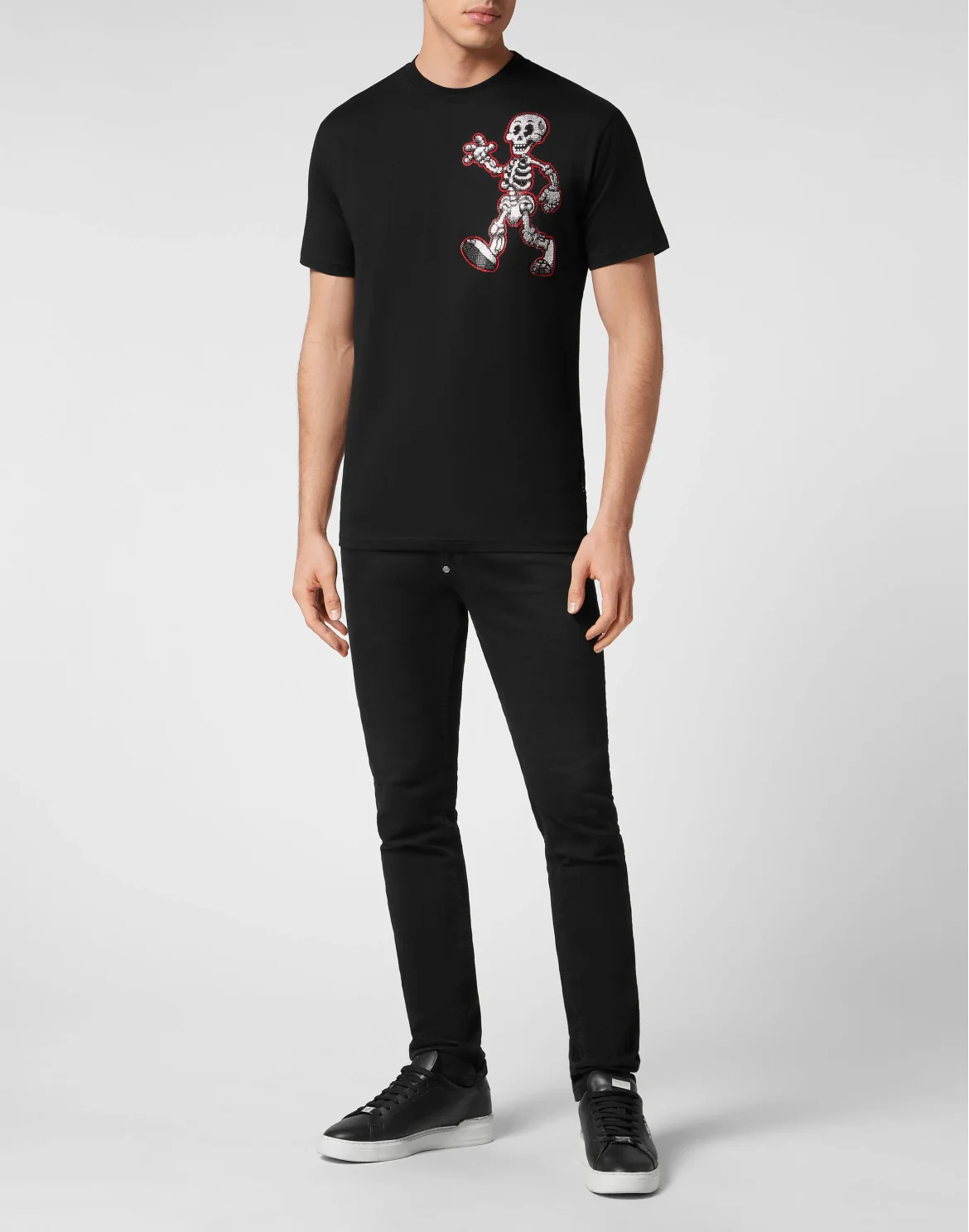 T-shirt Round Neck SS Skeleton, цвет: Черный