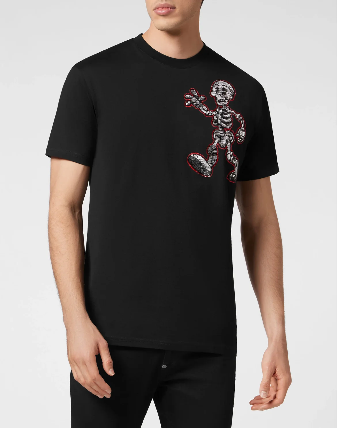 T-shirt Round Neck SS Skeleton, цвет: Черный