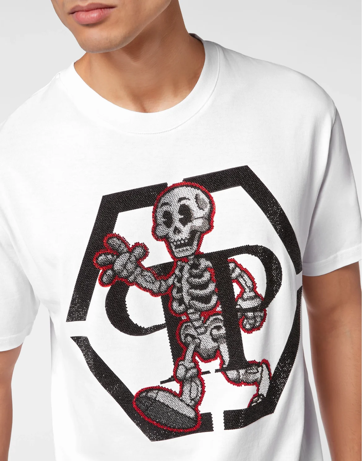 T-shirt Round Neck SS Skeleton, цвет: Белый