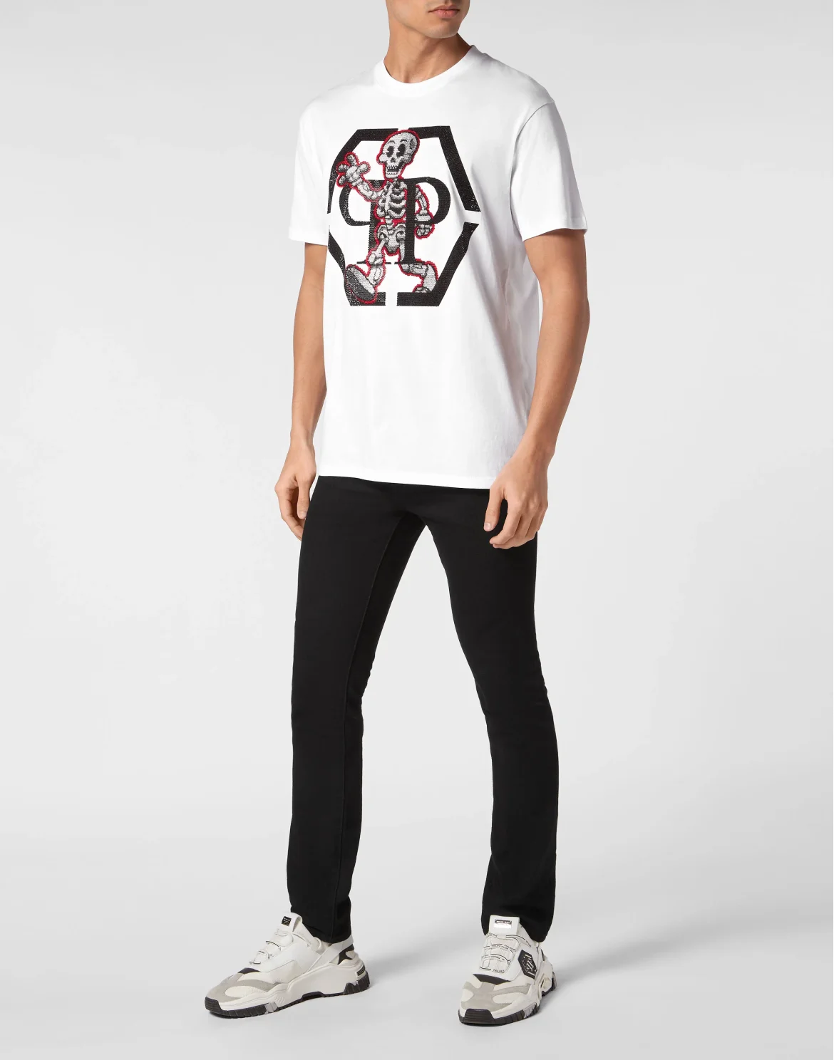 T-shirt Round Neck SS Skeleton, цвет: Белый