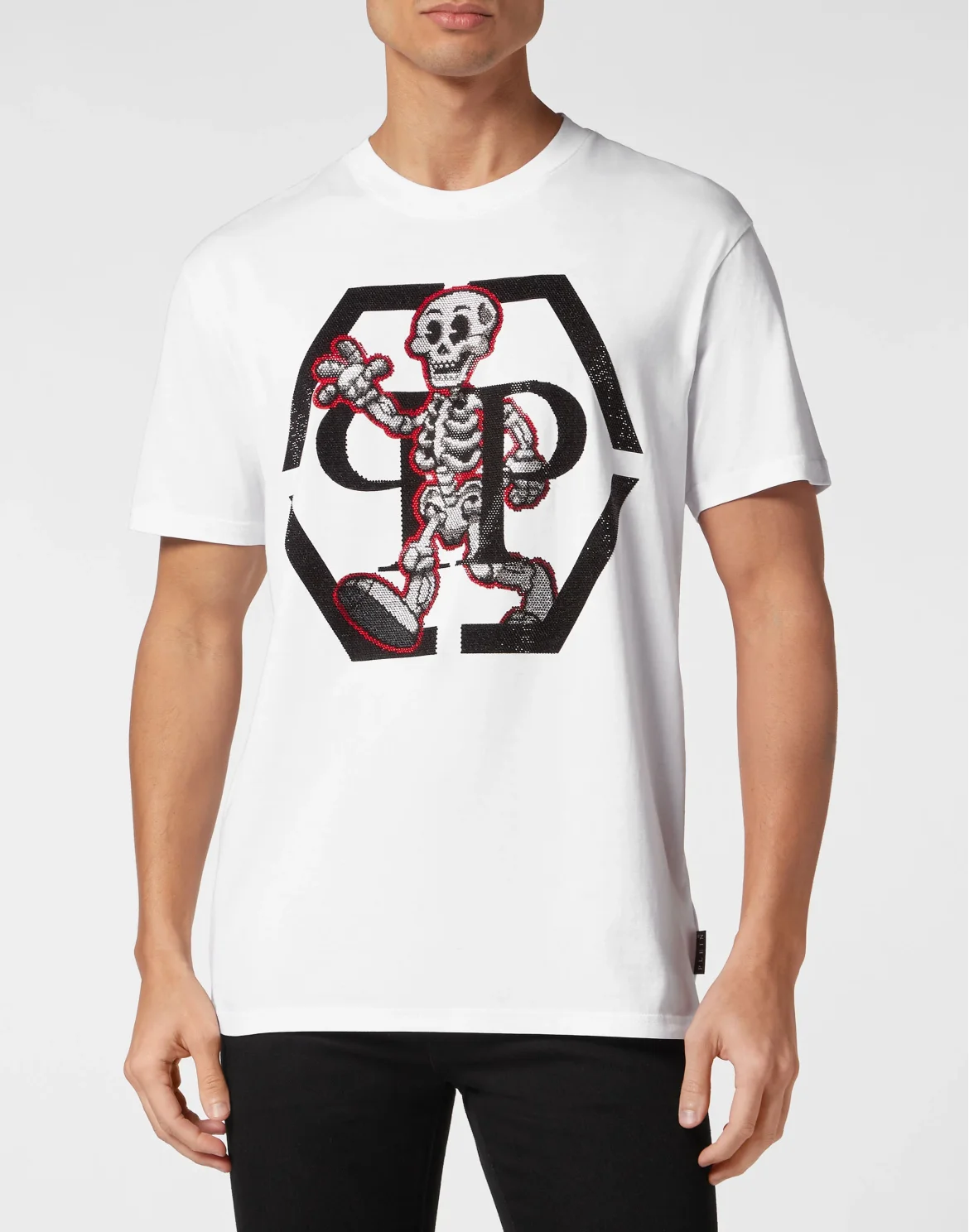 T-shirt Round Neck SS Skeleton, цвет: Белый