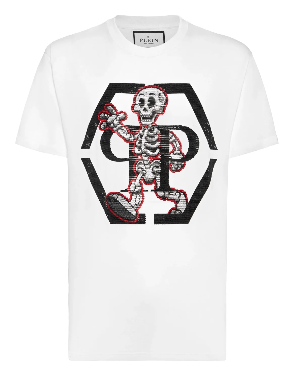 T-shirt Round Neck SS Skeleton, цвет: Белый