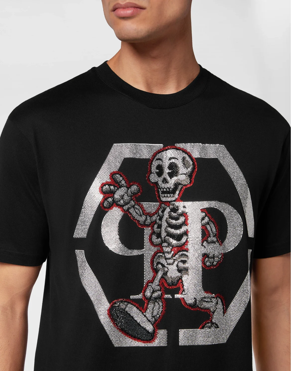 T-shirt Round Neck SS Skeleton, цвет: Черный