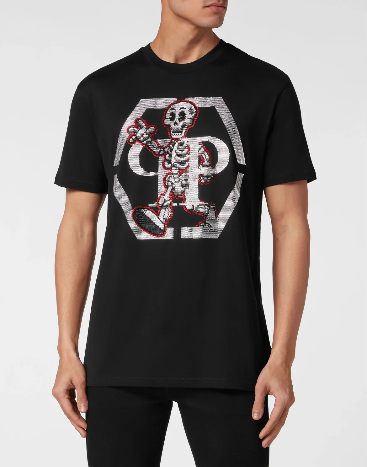 T-shirt Round Neck SS Skeleton, цвет: Черный