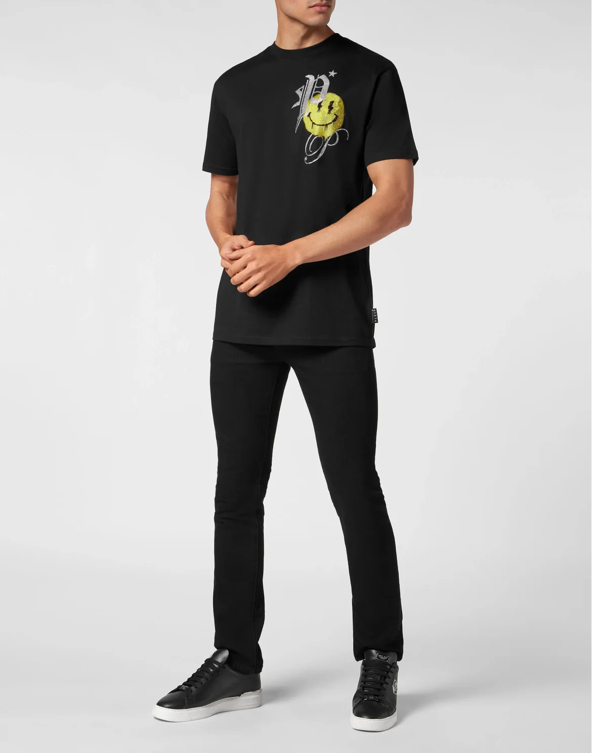 T-shirt Round Neck SS Smile, цвет: Черный