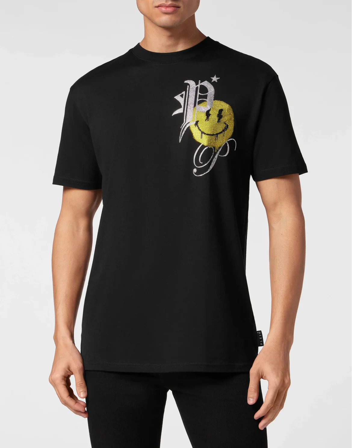 T-shirt Round Neck SS Smile, цвет: Черный