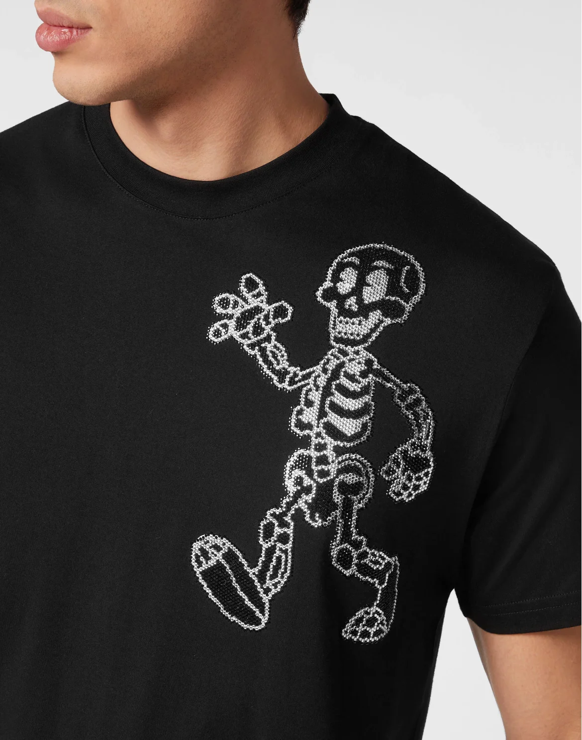 T-shirt Round Neck SS Skeleton, цвет: Черный