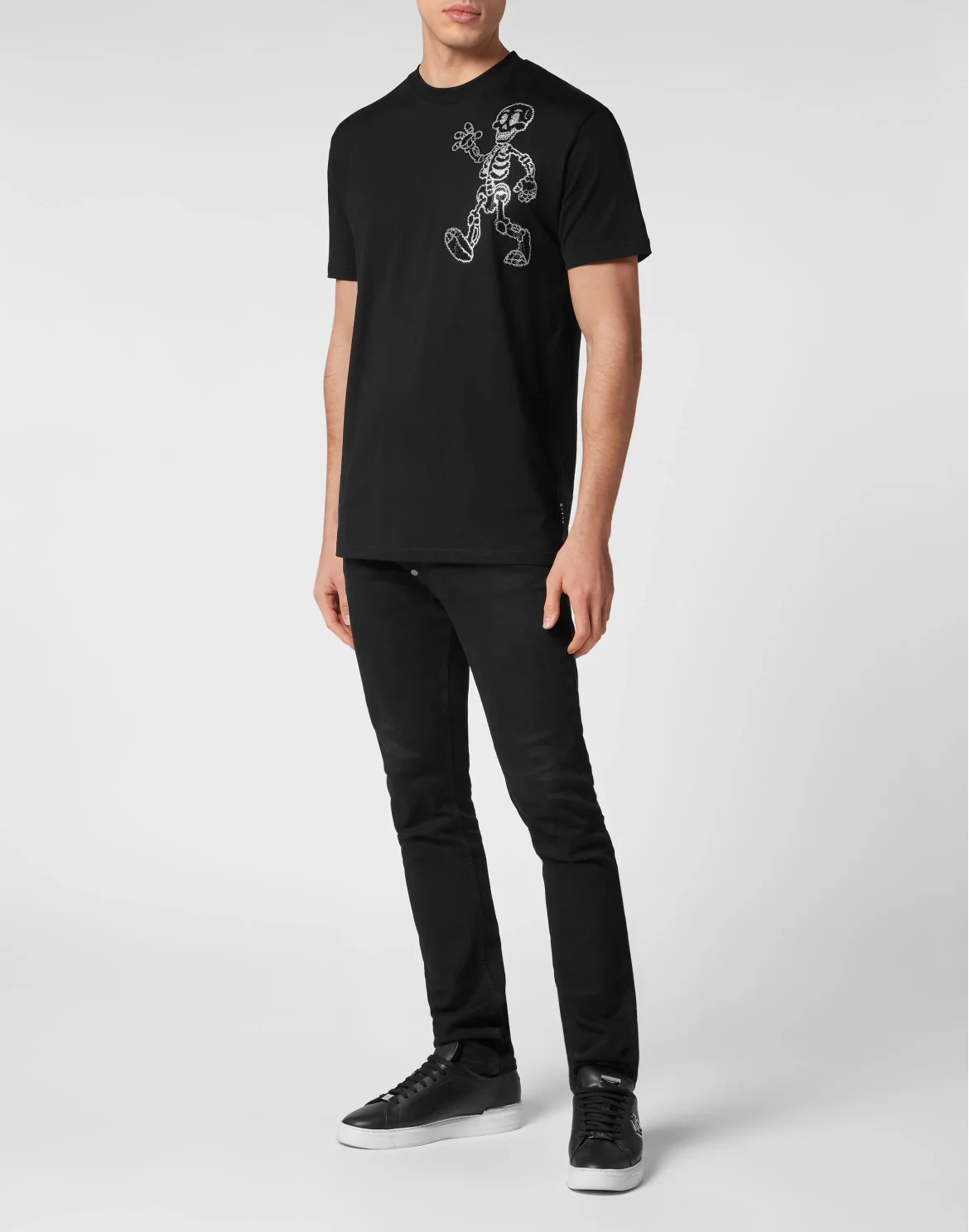 T-shirt Round Neck SS Skeleton, цвет: Черный