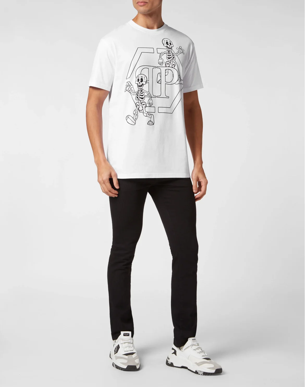 T-shirt Round Neck SS Skeleton, цвет: Белый