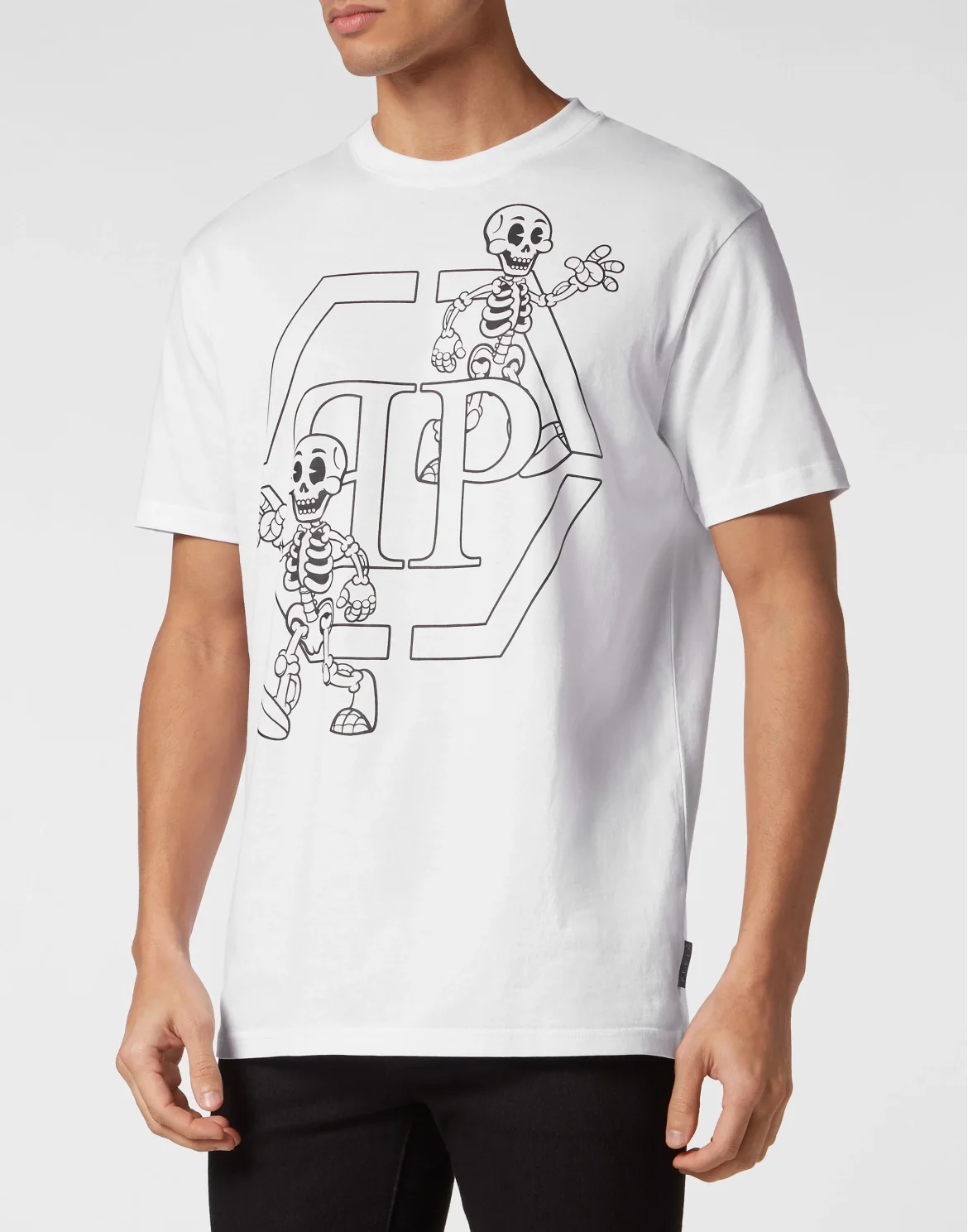 T-shirt Round Neck SS Skeleton, цвет: Белый