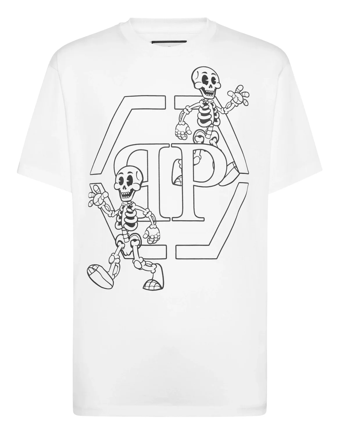 T-shirt Round Neck SS Skeleton, цвет: Белый