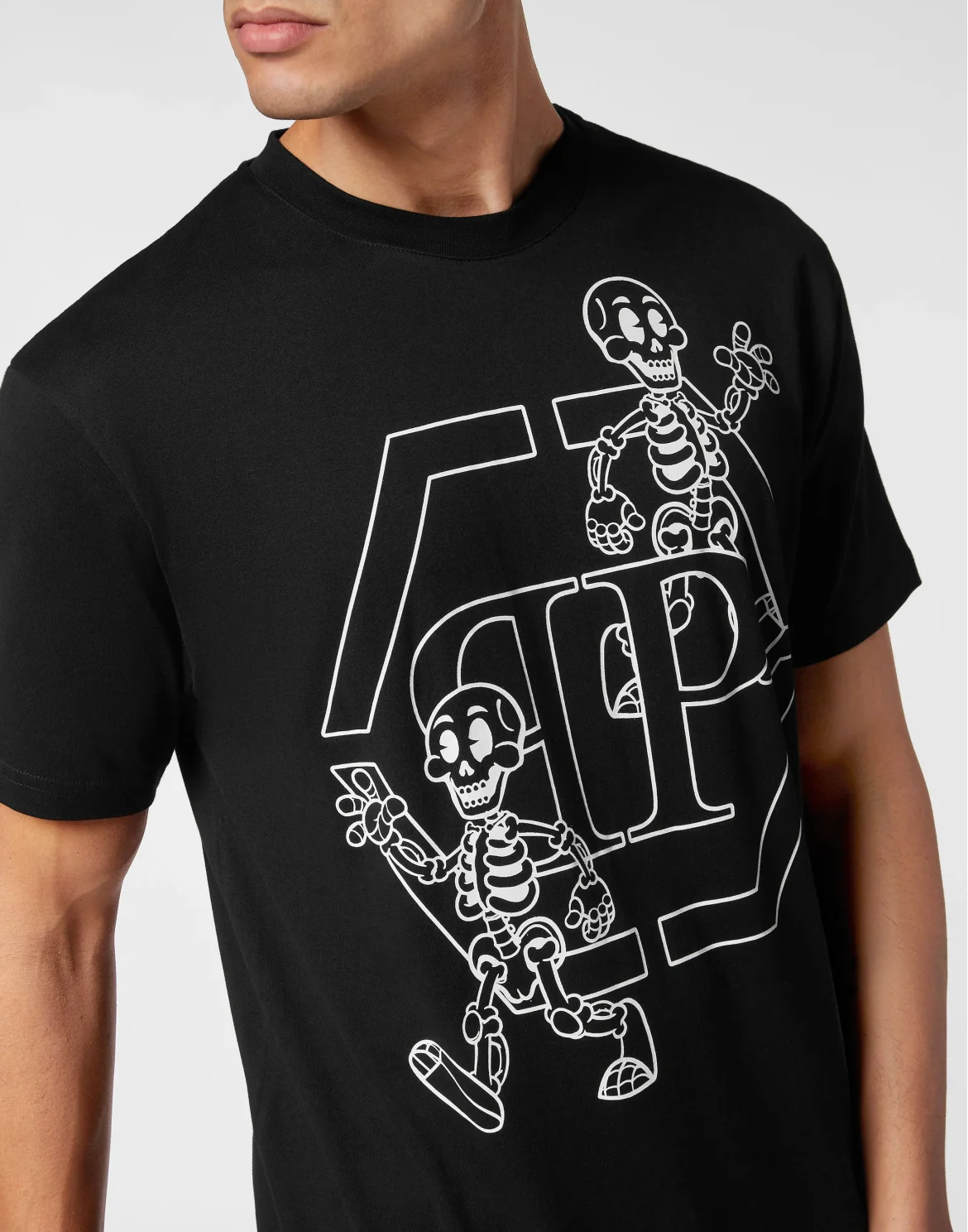 T-shirt Round Neck SS Skeleton, цвет: Черный