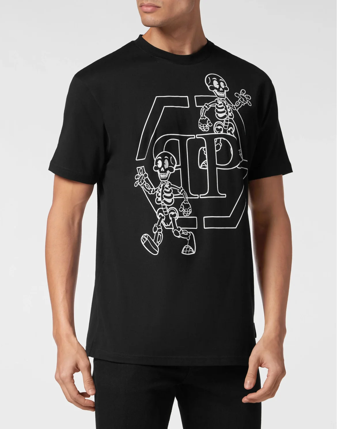 T-shirt Round Neck SS Skeleton, цвет: Черный