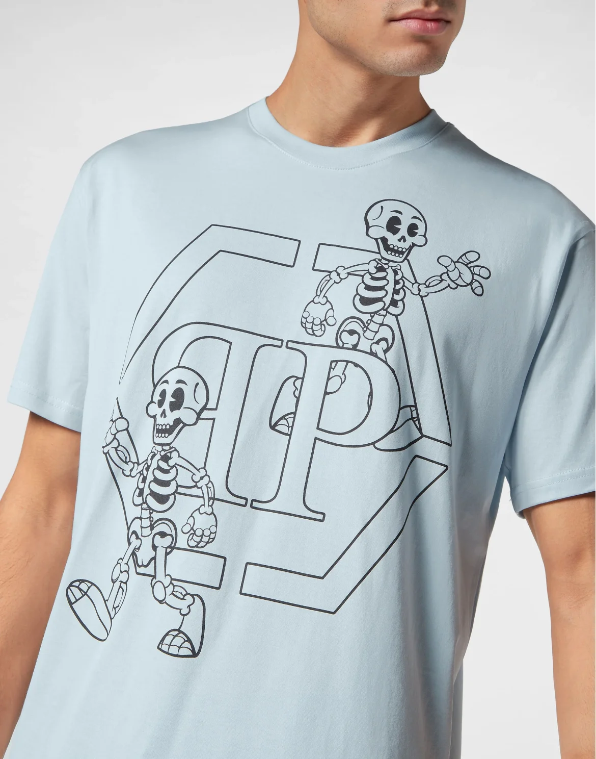T-shirt Round Neck SS Skeleton, цвет: Голубой