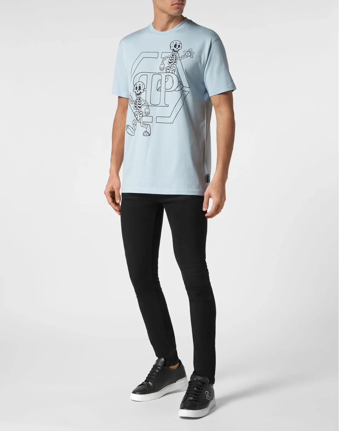 T-shirt Round Neck SS Skeleton, цвет: Голубой