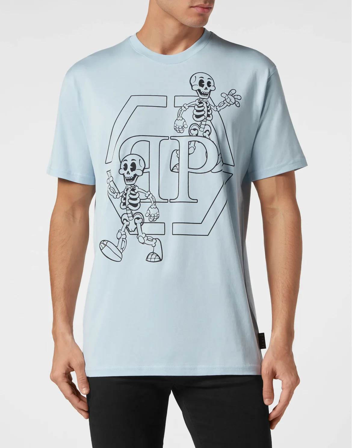 T-shirt Round Neck SS Skeleton, цвет: Голубой
