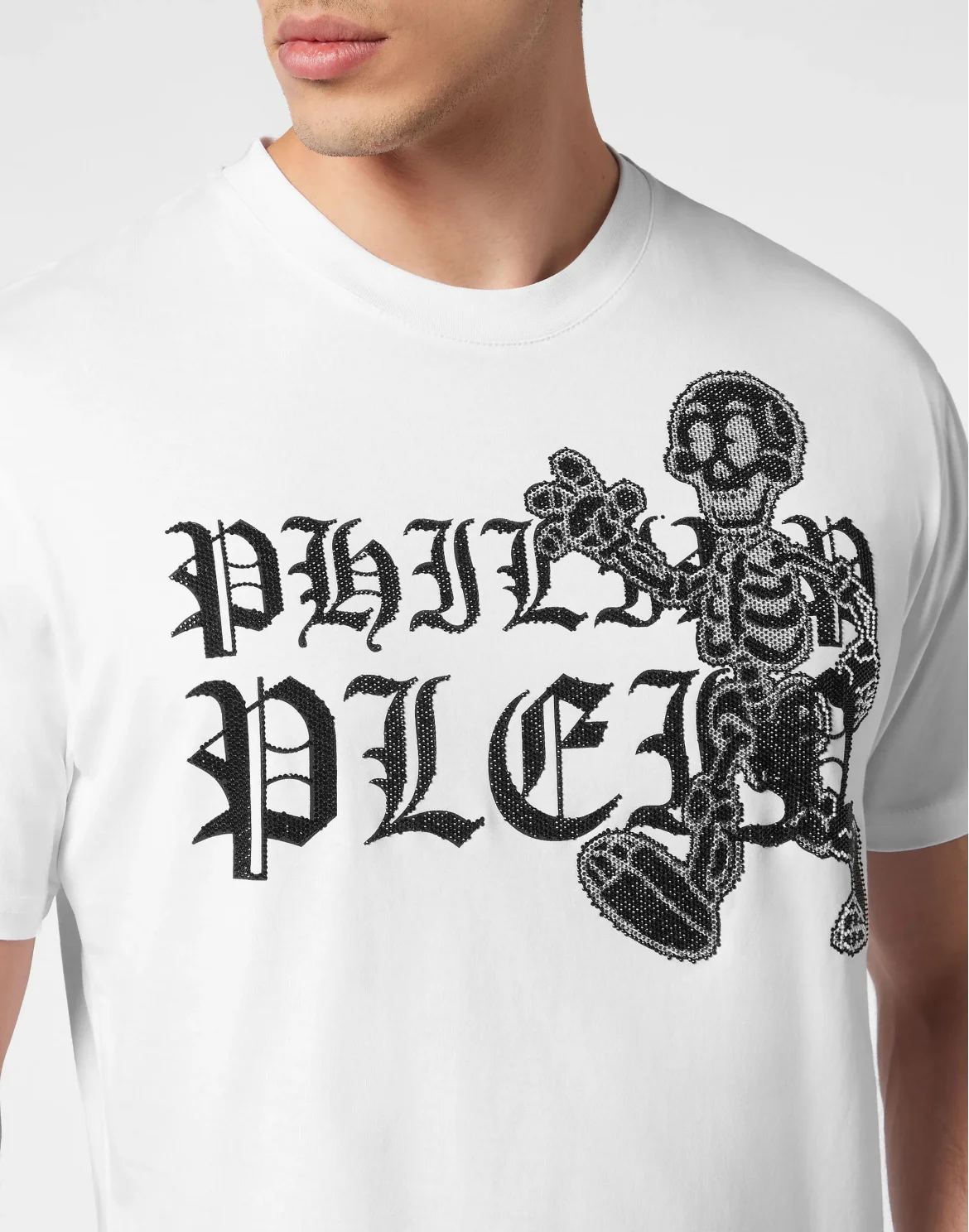 T-shirt Round Neck SS Skeleton, цвет: Белый