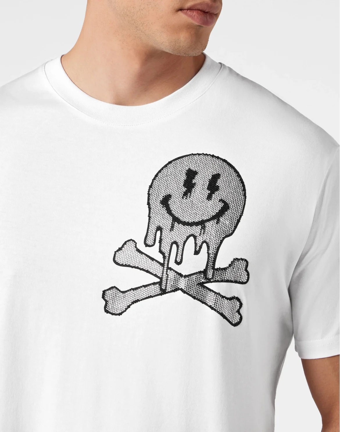 T-shirt Round Neck SS Skeleton, цвет: Белый