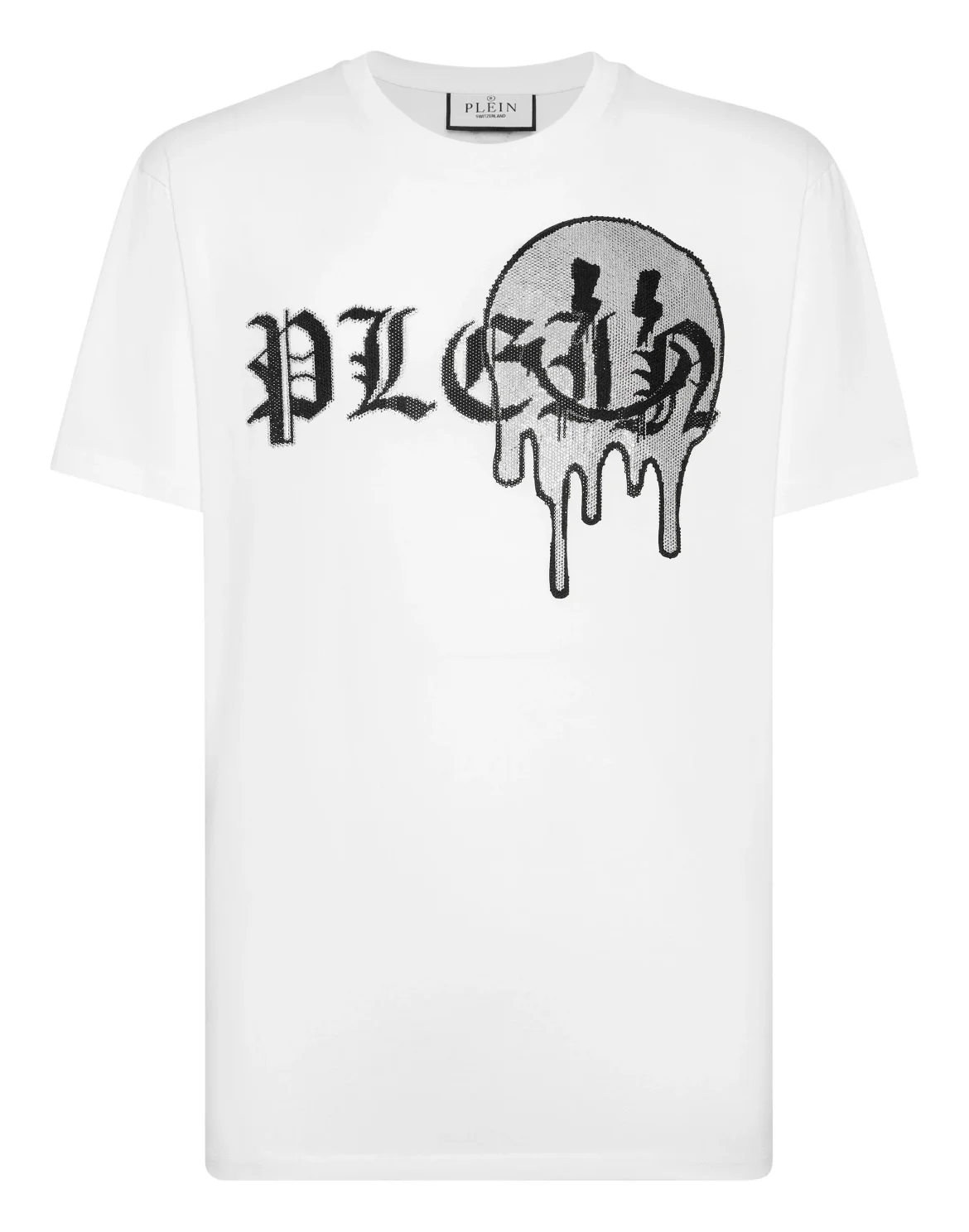 T-shirt Round Neck SS with stones Smile, цвет: Белый