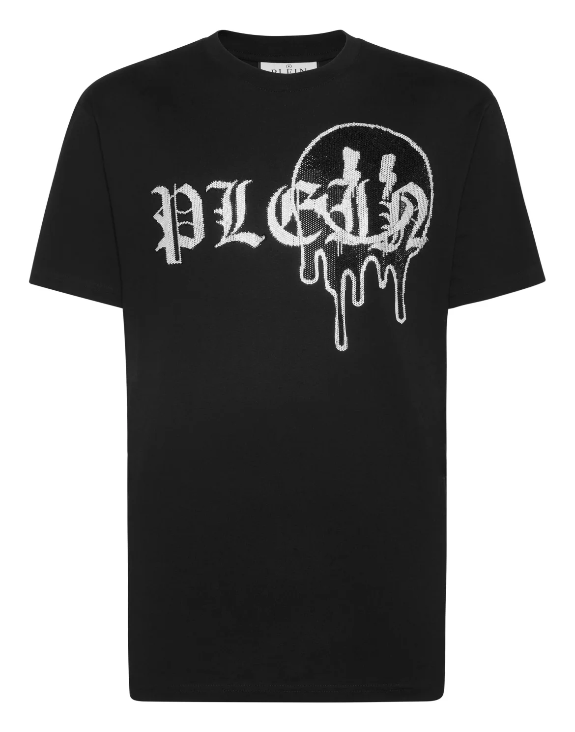 T-shirt Round Neck SS with stones Smile, цвет: Черный