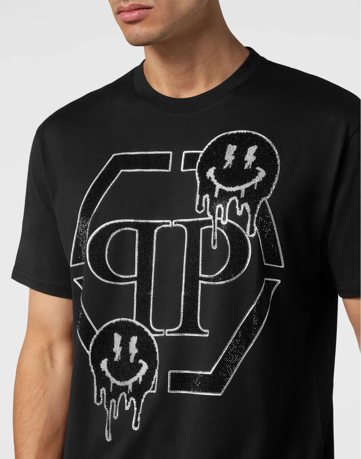 T-shirt Round Neck SS Smile, цвет: Черный