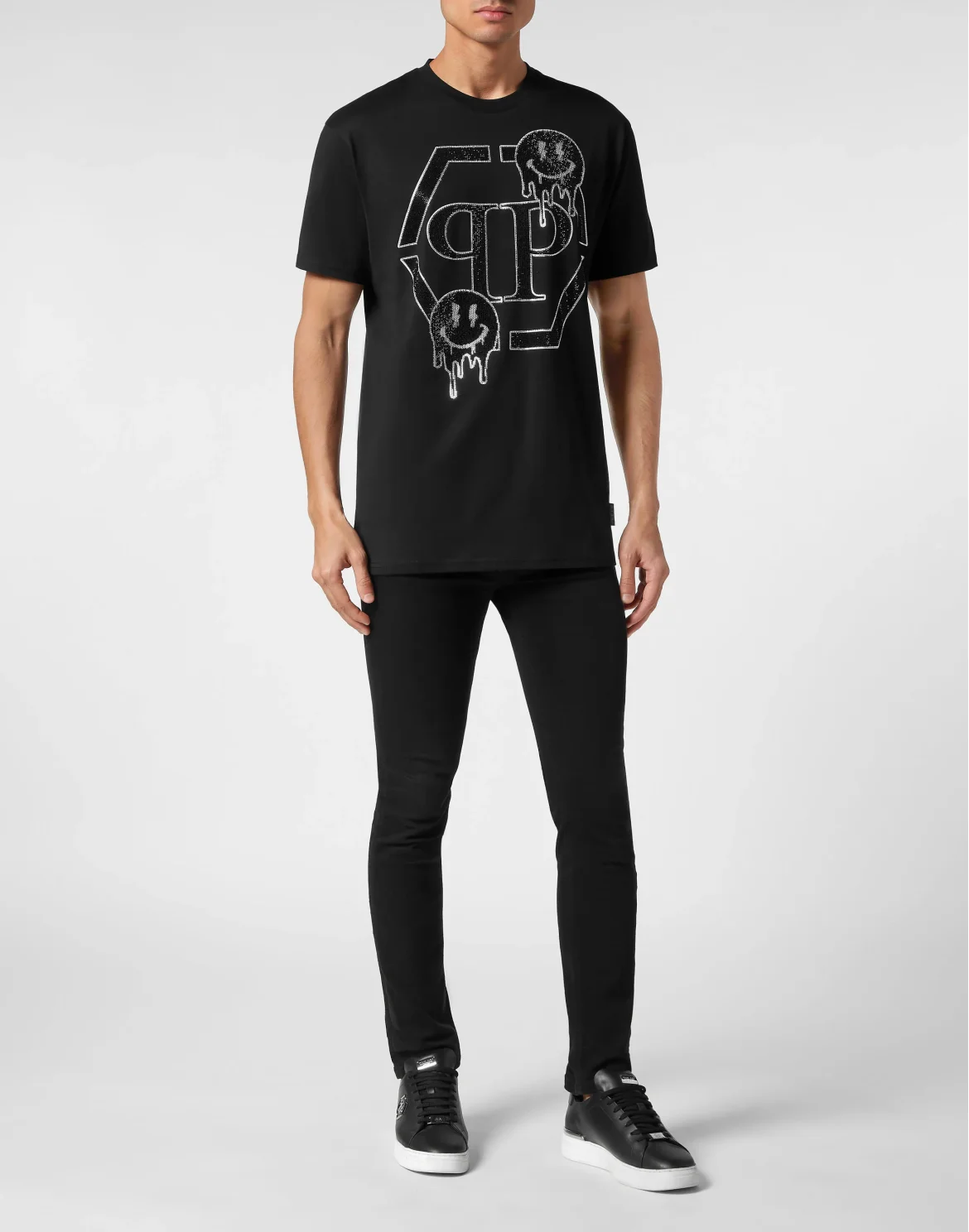 T-shirt Round Neck SS Smile, цвет: Черный