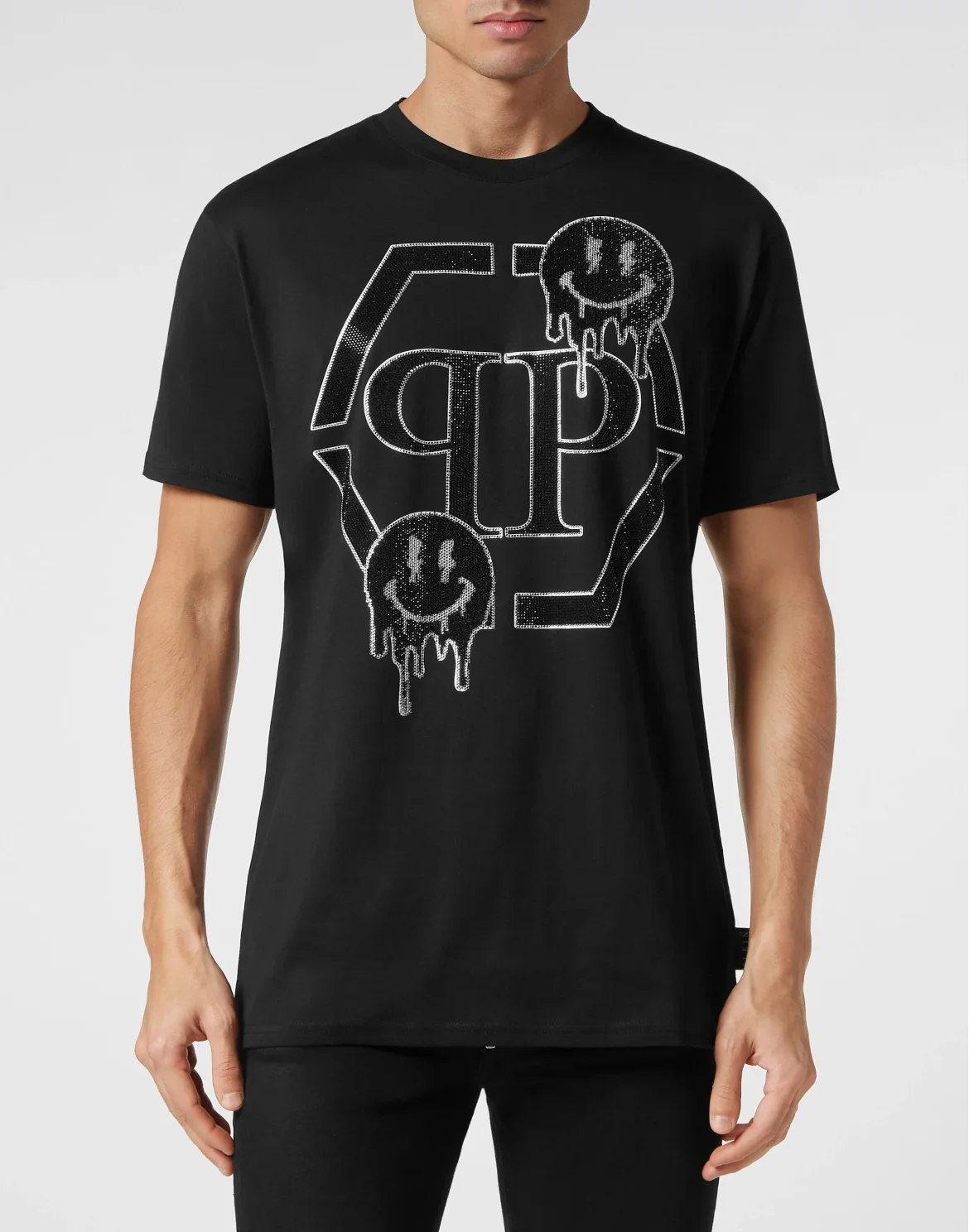 T-shirt Round Neck SS Smile, цвет: Черный