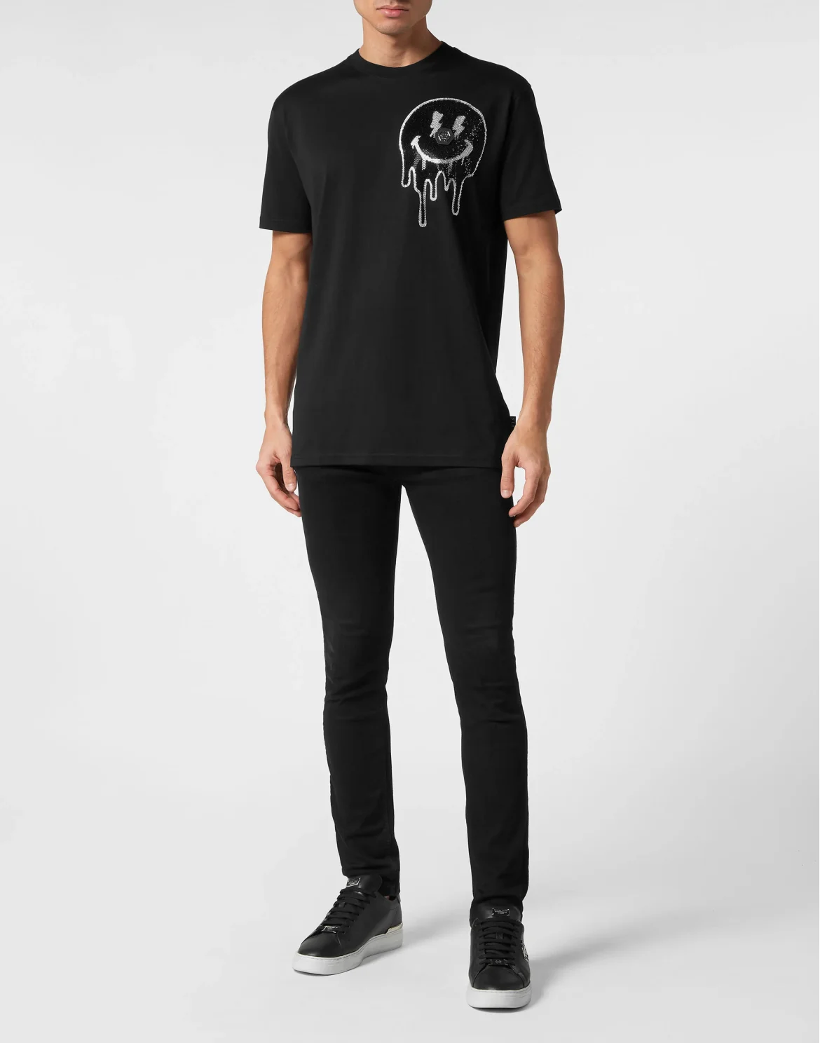 T-shirt Round Neck SS Smile, цвет: Черный