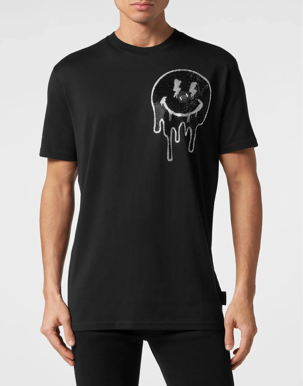 T-shirt Round Neck SS Smile, цвет: Черный