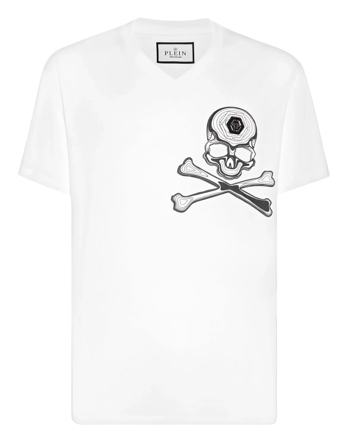 T-shirt V Neck SS Skull&Bones, цвет: Белый