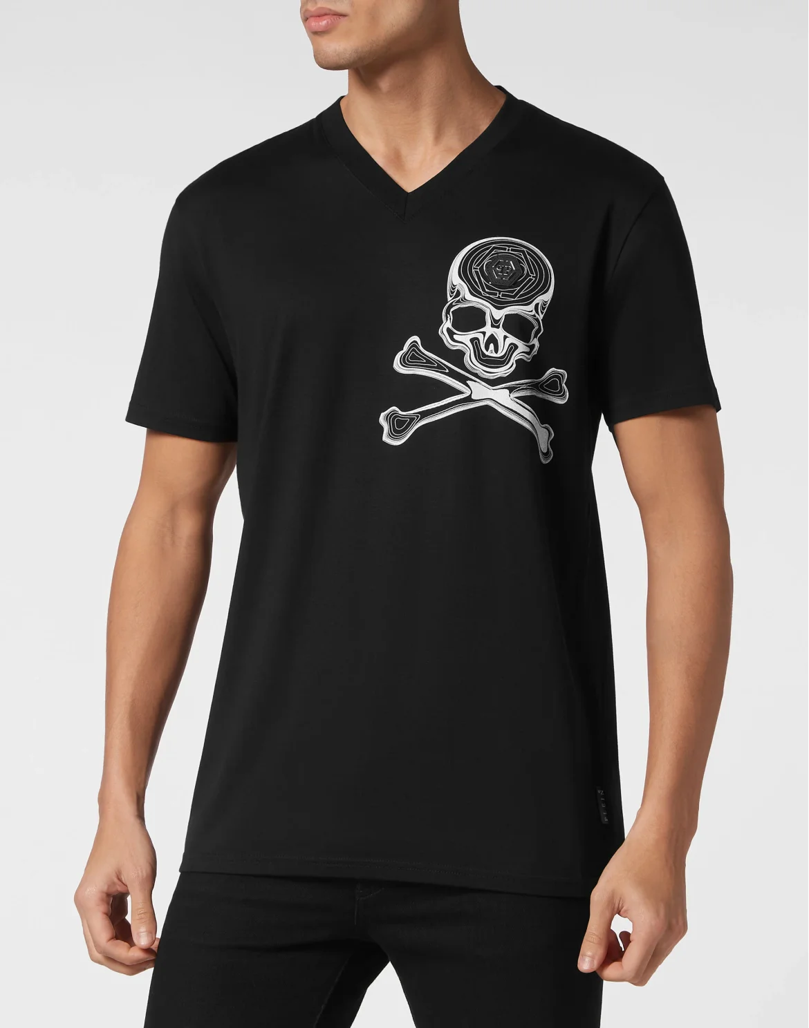 T-shirt V Neck SS Skull&Bones, цвет: Черный