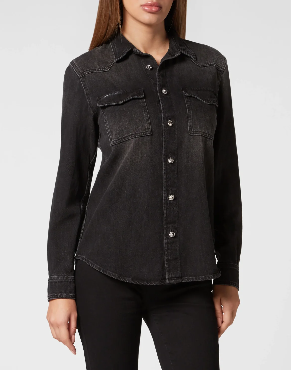 Denim Regular Shirt, цвет: Черный