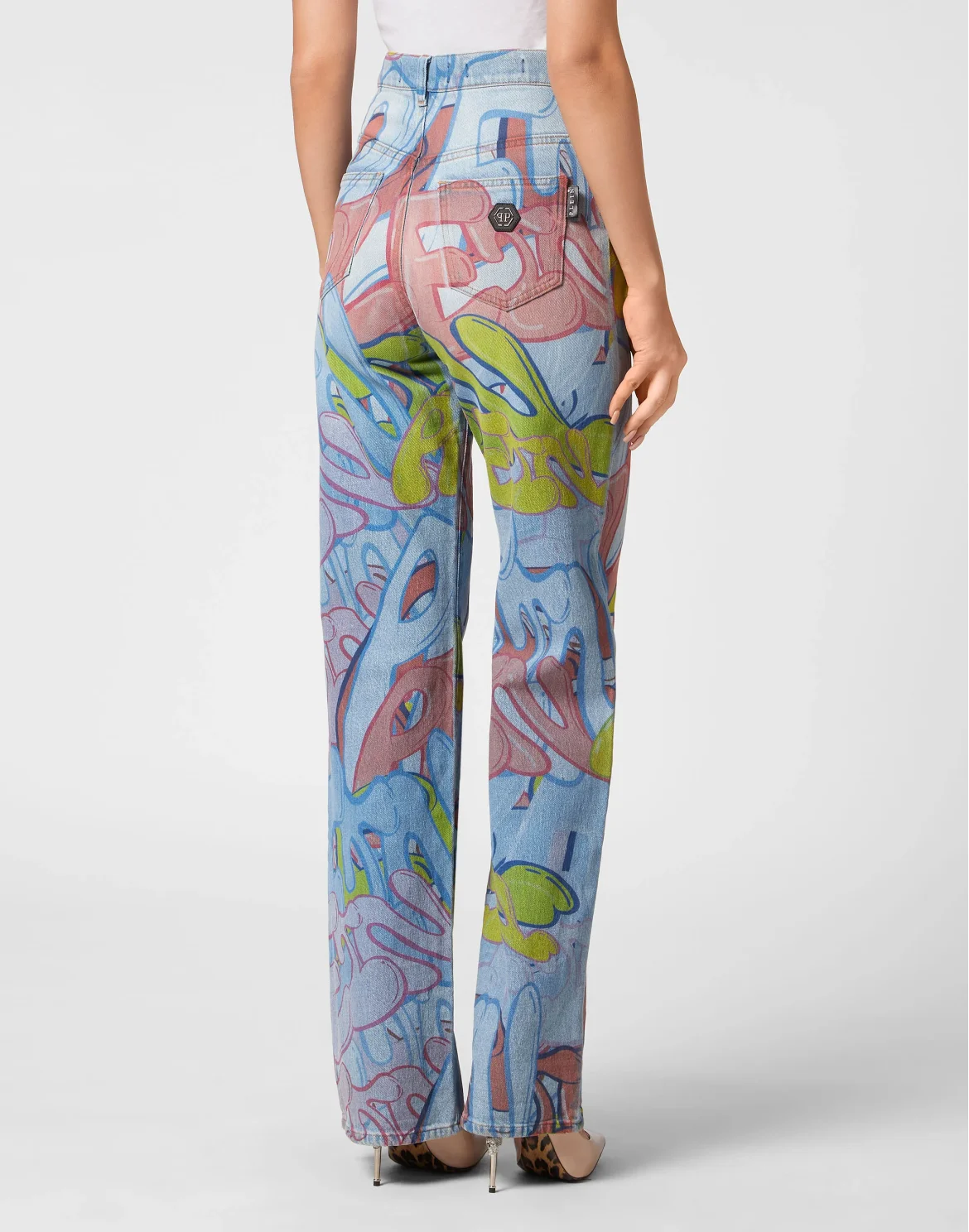 Denim Trousers  Palace Fit Bombing Graffiti, цвет: Мультиколор