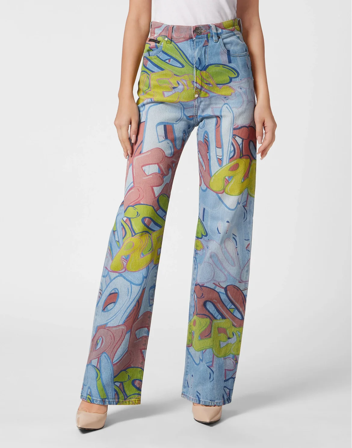 Denim Trousers  Palace Fit Bombing Graffiti, цвет: Мультиколор