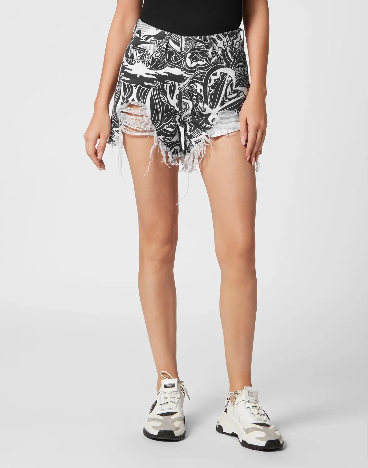 Denim Hot pants Tribal Circus, цвет: Белый