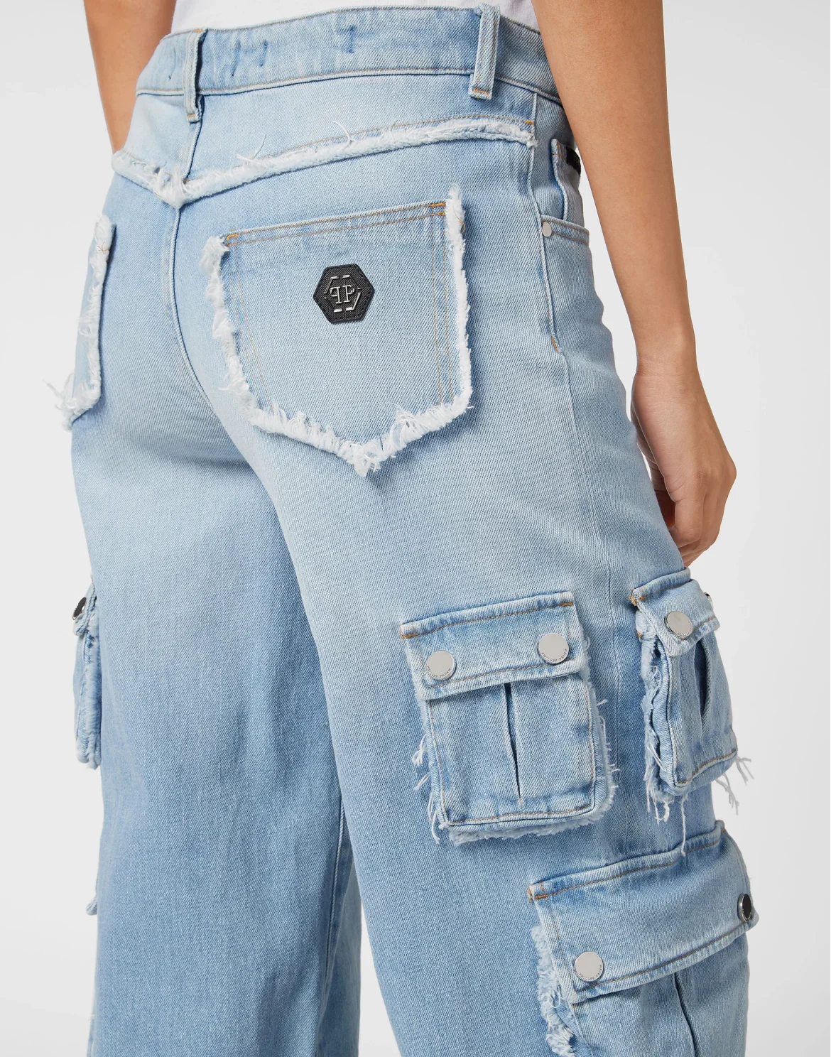 Denim Cargo Trousers, цвет: Синий