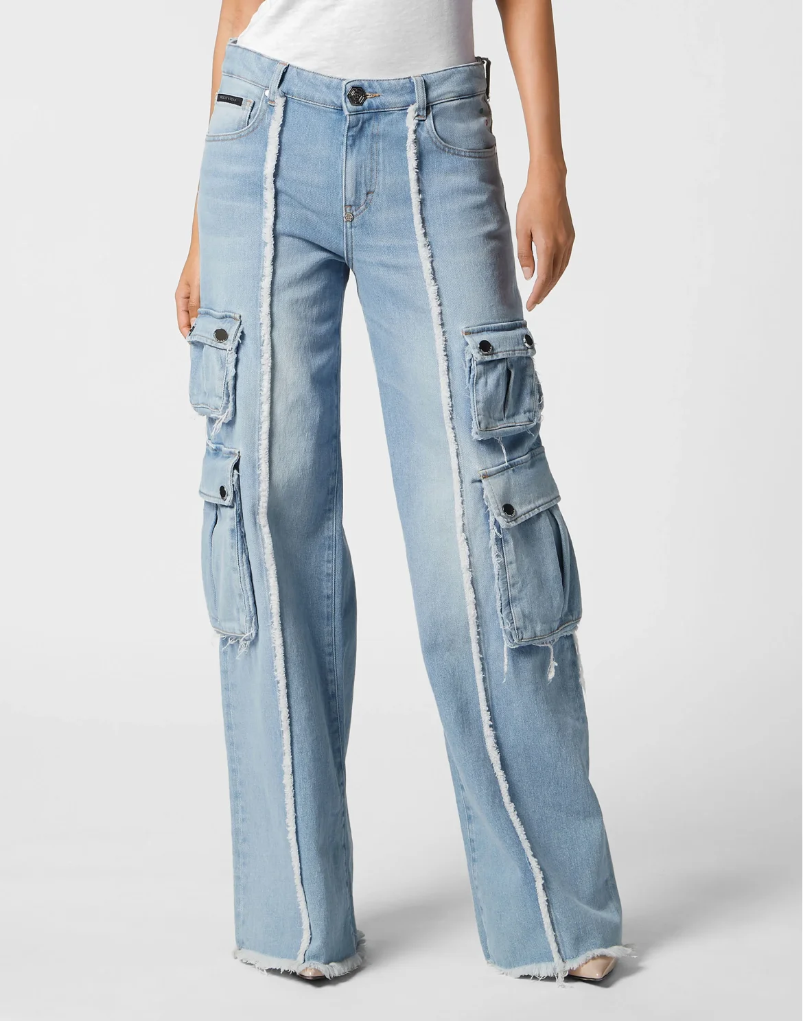 Denim Cargo Trousers, цвет: Синий