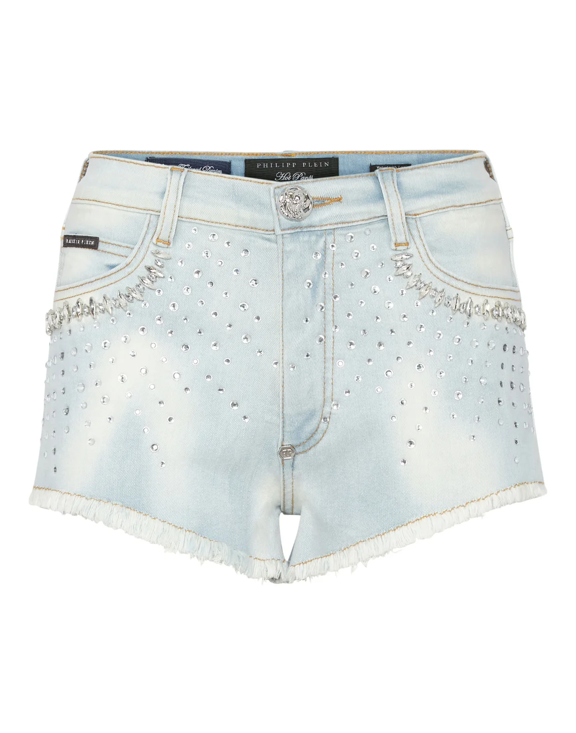 Strass Denim Shorts Crystal, цвет: Голубой