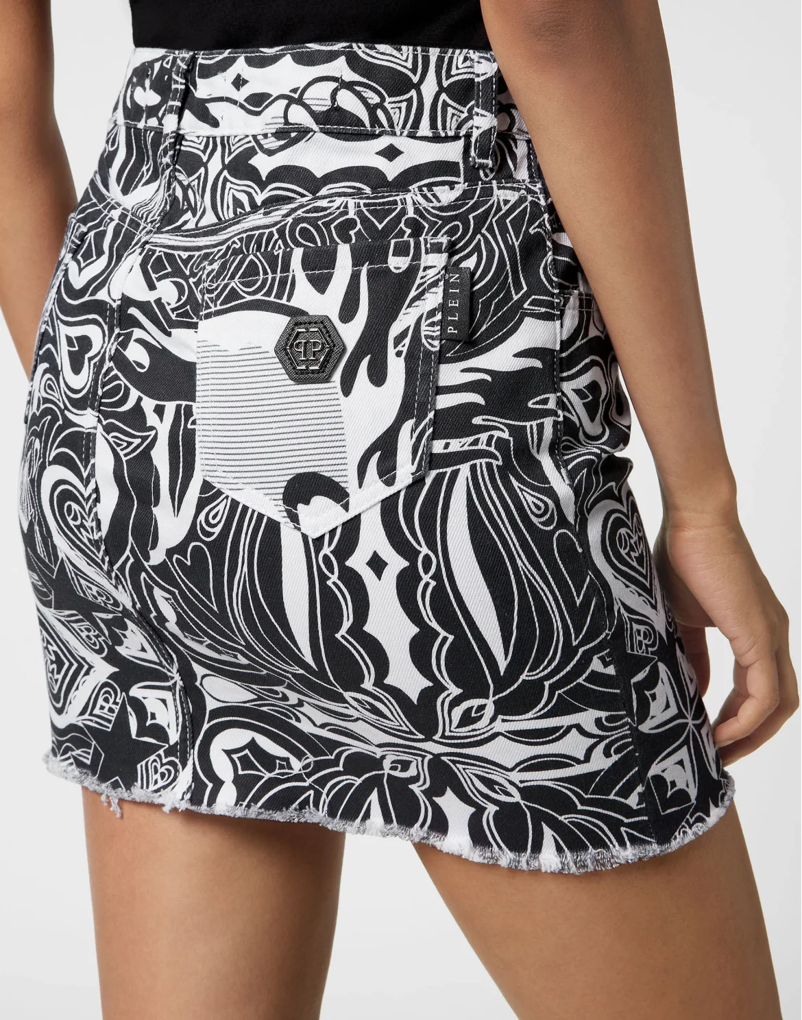 Denim Mini Skirt Tribal Circus, цвет: Белый