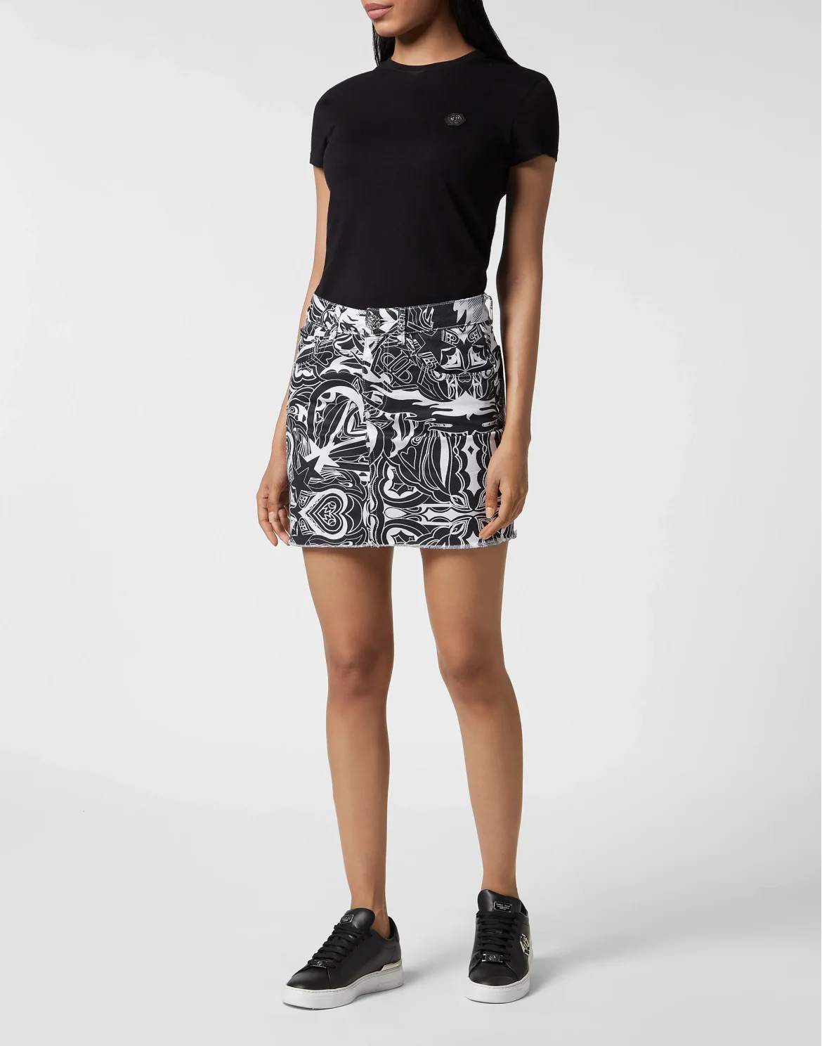 Denim Mini Skirt Tribal Circus, цвет: Белый