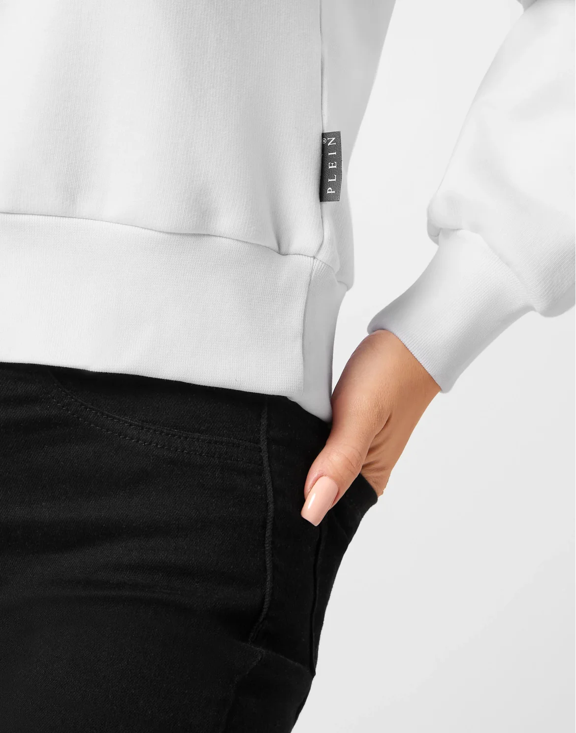 Cropped Hoodie Sweatshirt Bombing Graffiti, цвет: Белый