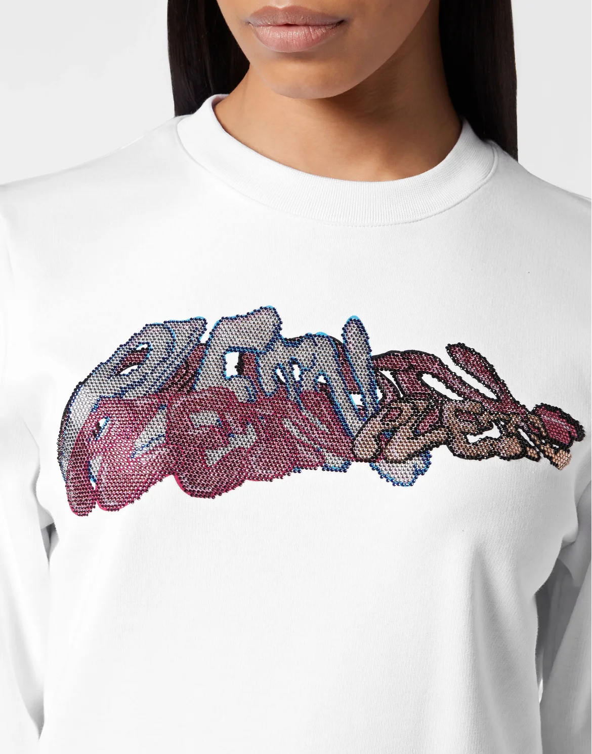 Sweatshirt Roundneck Bombing Graffiti, цвет: Белый