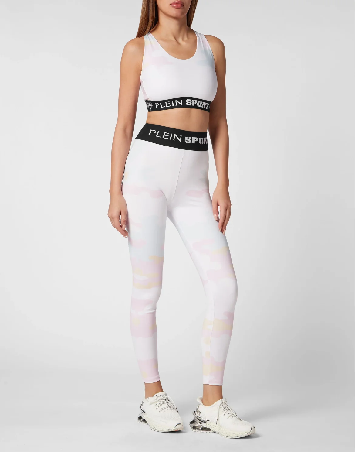 Jogging Cutting Leggings Camouflage, цвет: Белый