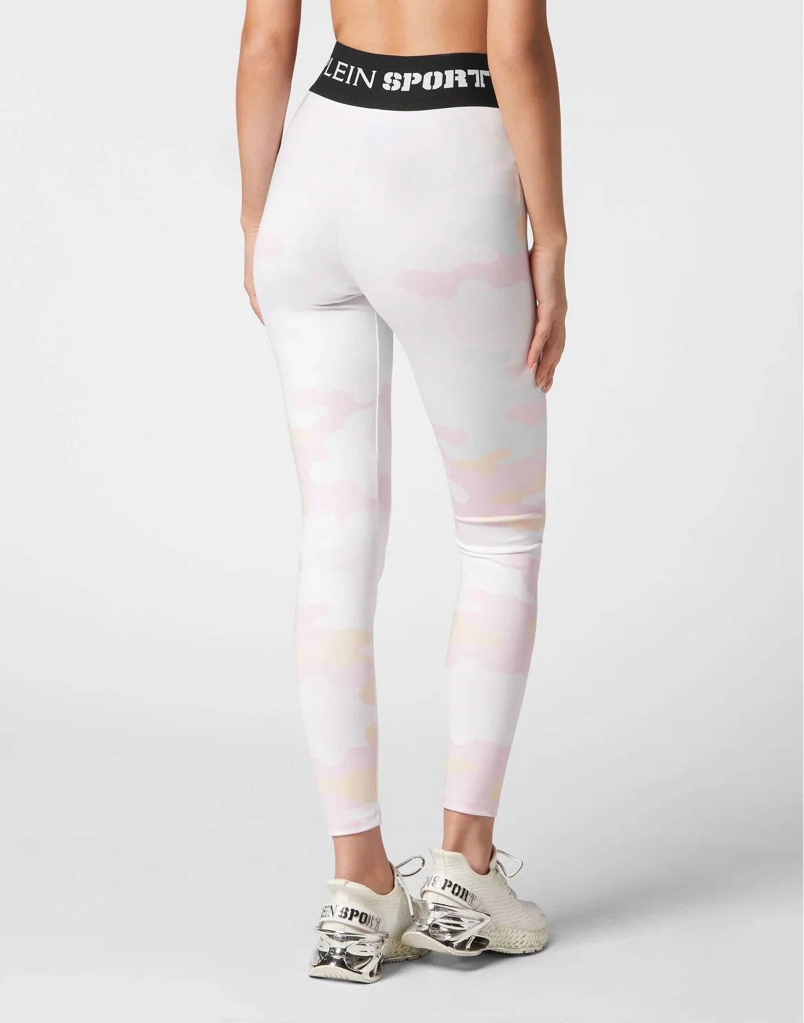Jogging Cutting Leggings Camouflage, цвет: Белый