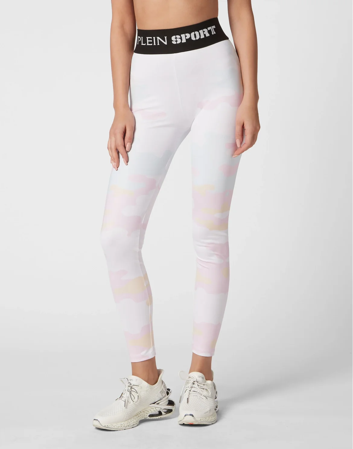 Jogging Cutting Leggings Camouflage, цвет: Белый