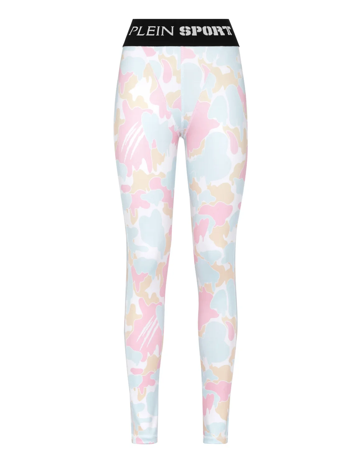 Jogging Push Up Cutting Leggings Camouflage, цвет: Розовый