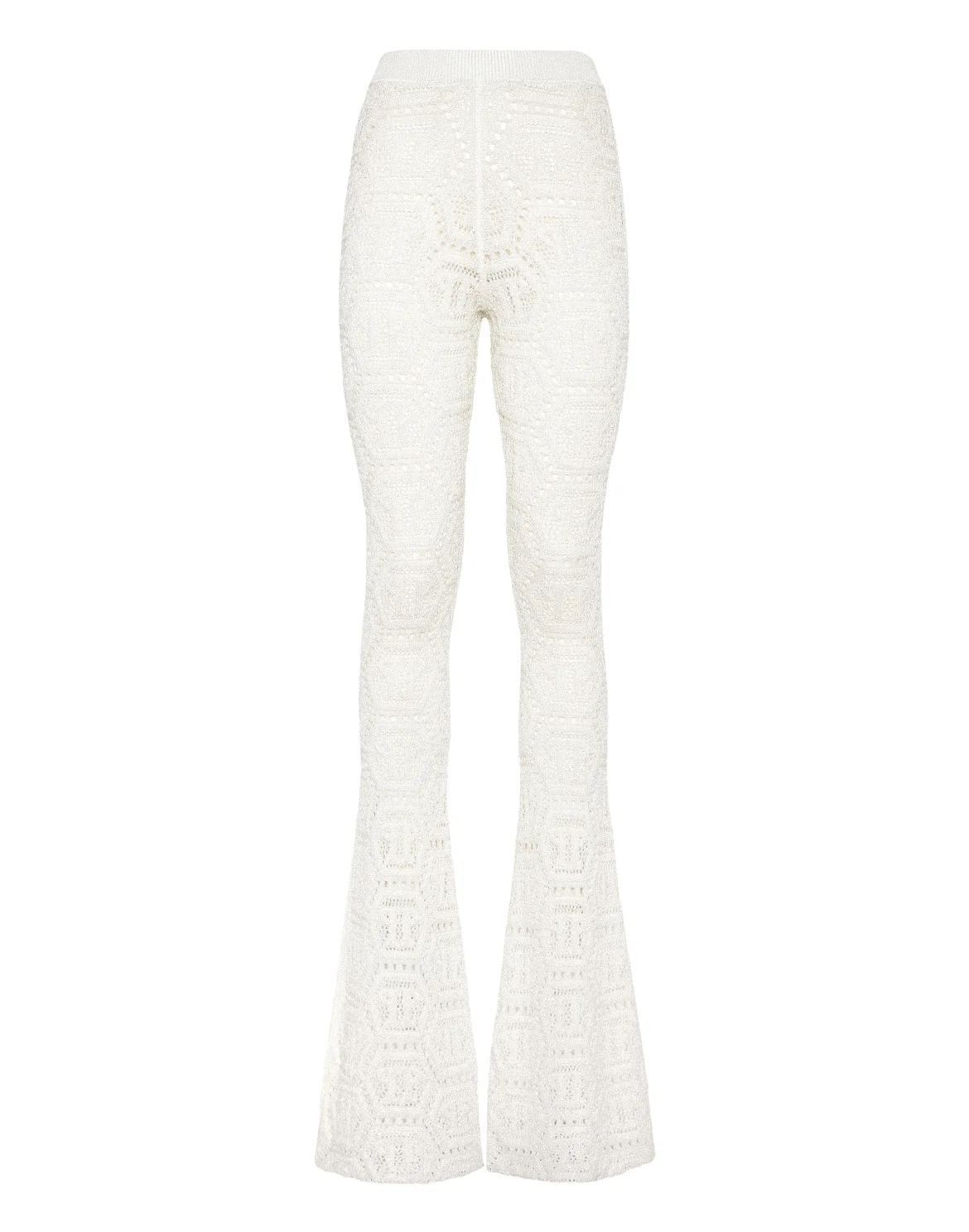 Lurex Knit Trousers Monogram, цвет: Белый