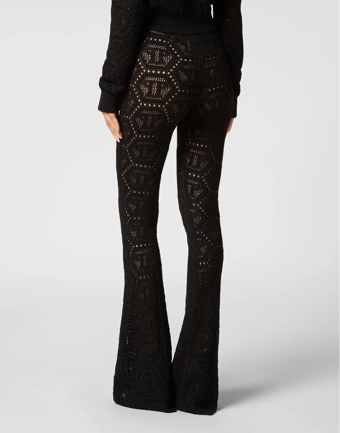Lurex Knit Trousers Monogram, цвет: Черный
