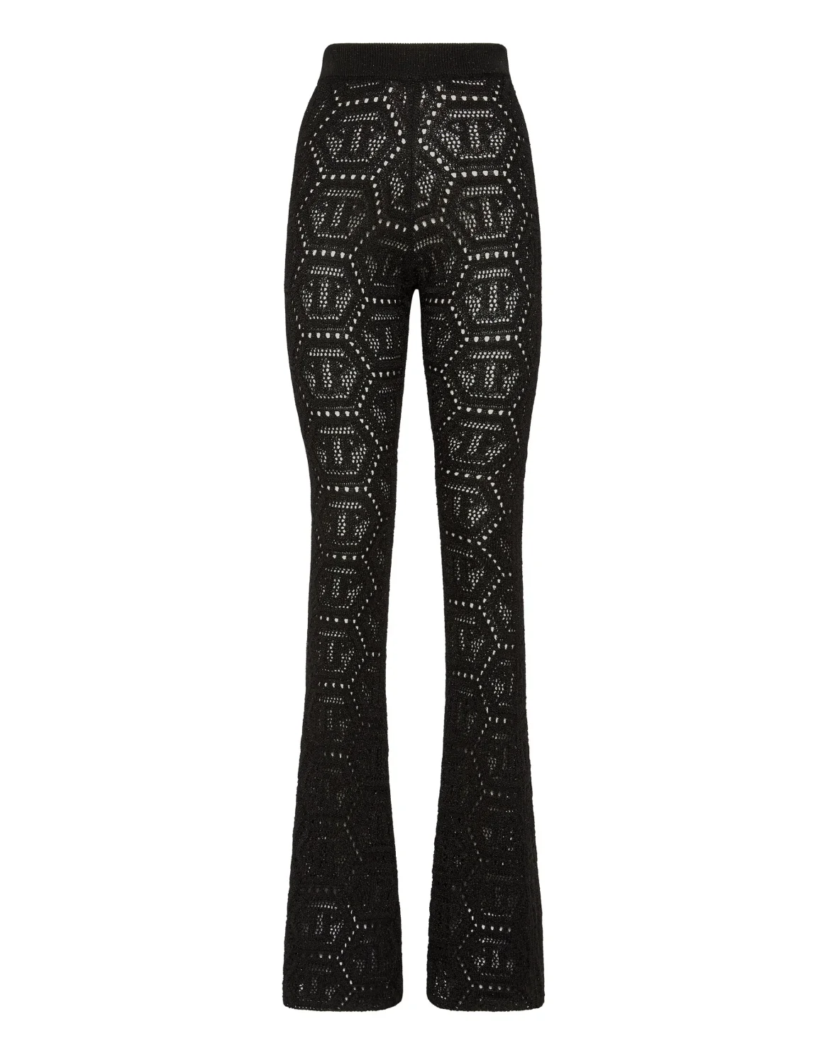 Lurex Knit Trousers Monogram, цвет: Черный